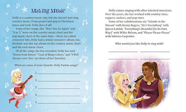 interior spread from Dolly Parton Ultimate Fan Edition