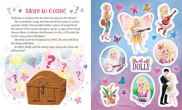 double-page spread from Dolly Parton Ultimate Fan Edition