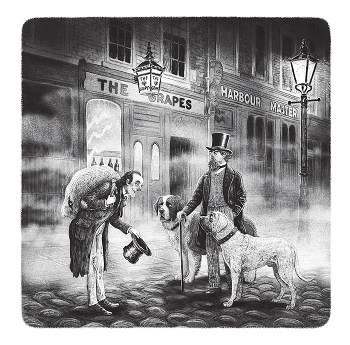 illustration by Marcin Minor for Lucky's Home for Lost and Hungry Dogs